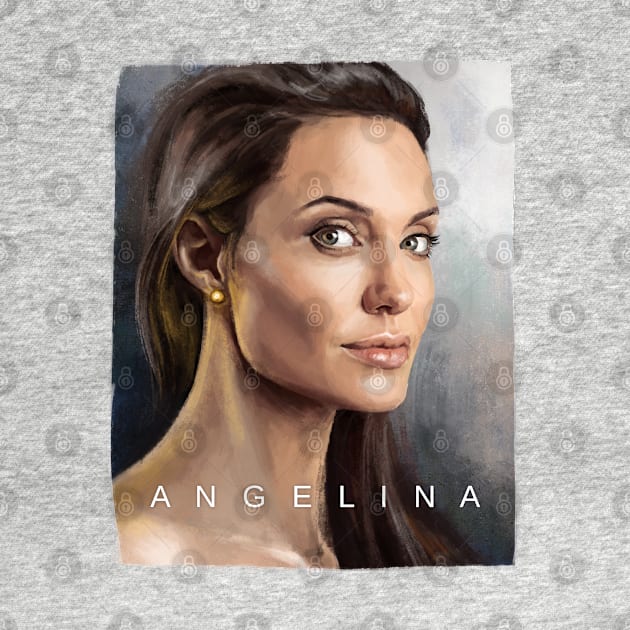 Angelina Jolie portrait by irenkonst